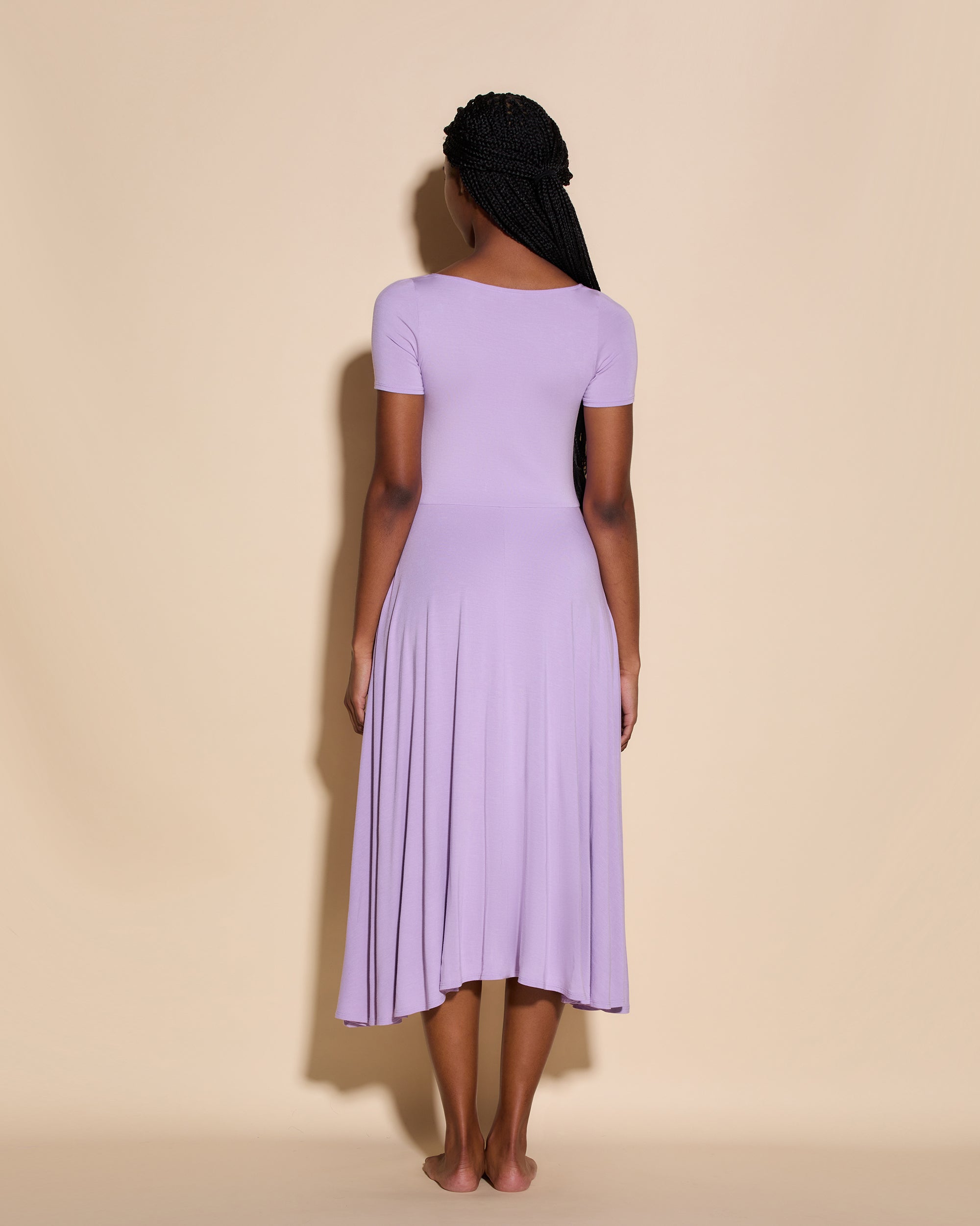 Purple Dress - Viaggi Flare Dress