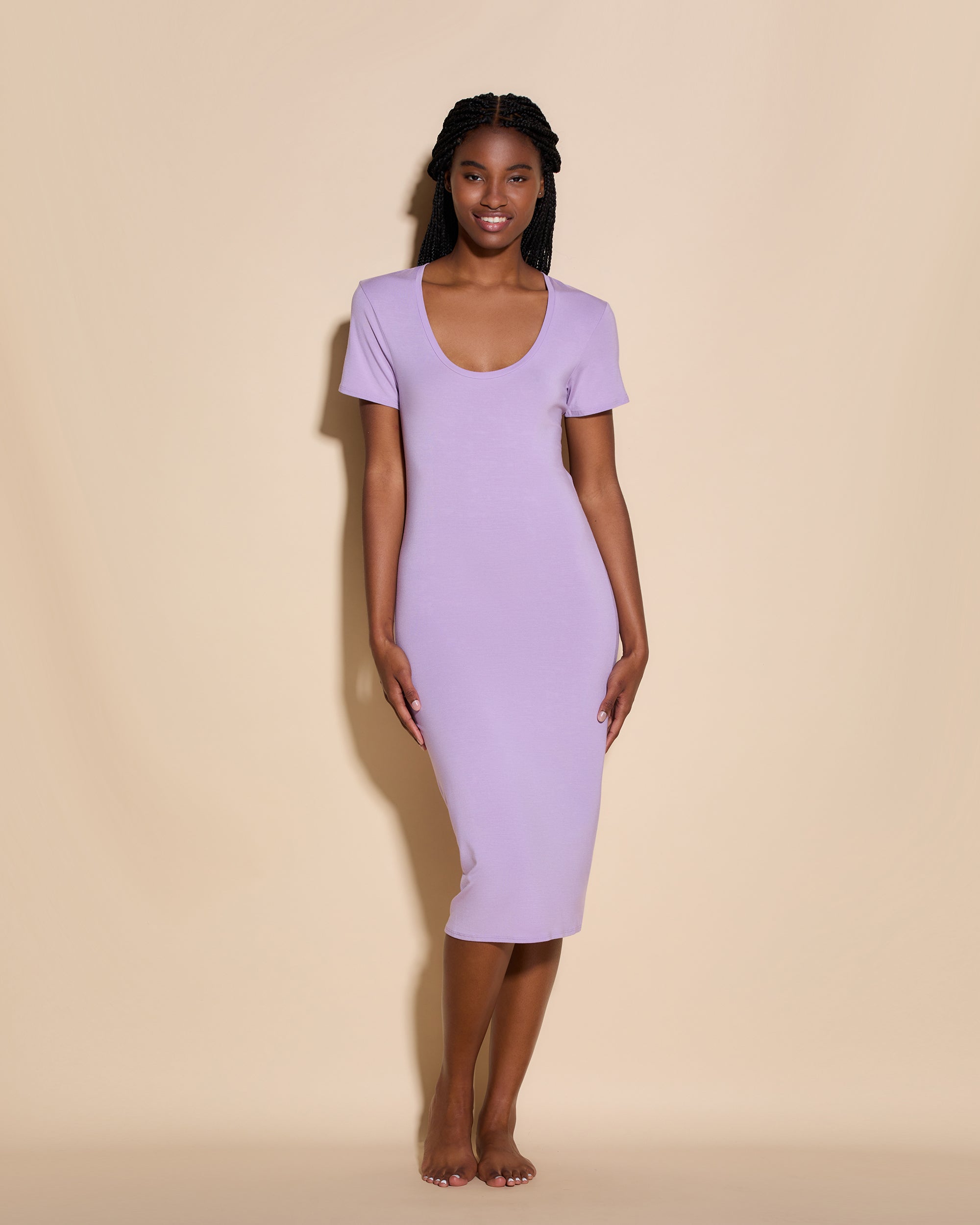 Viola Vestiti - Viaggi Abito Con Scollo Rotondo