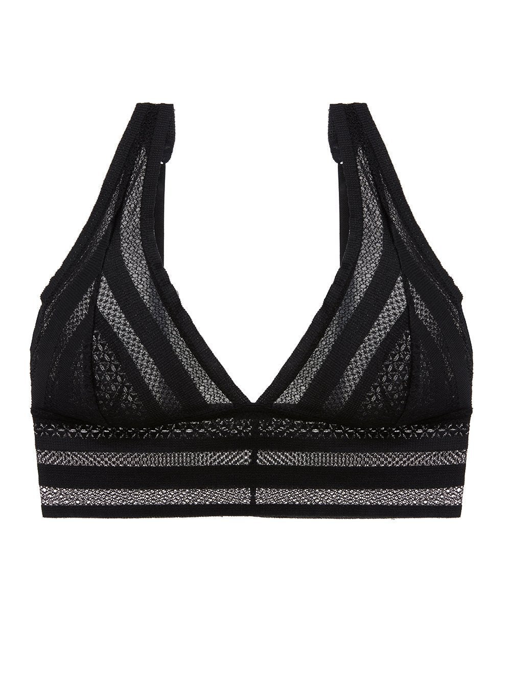 Schwarz Bralette - Wildflower Triangel-Bralette