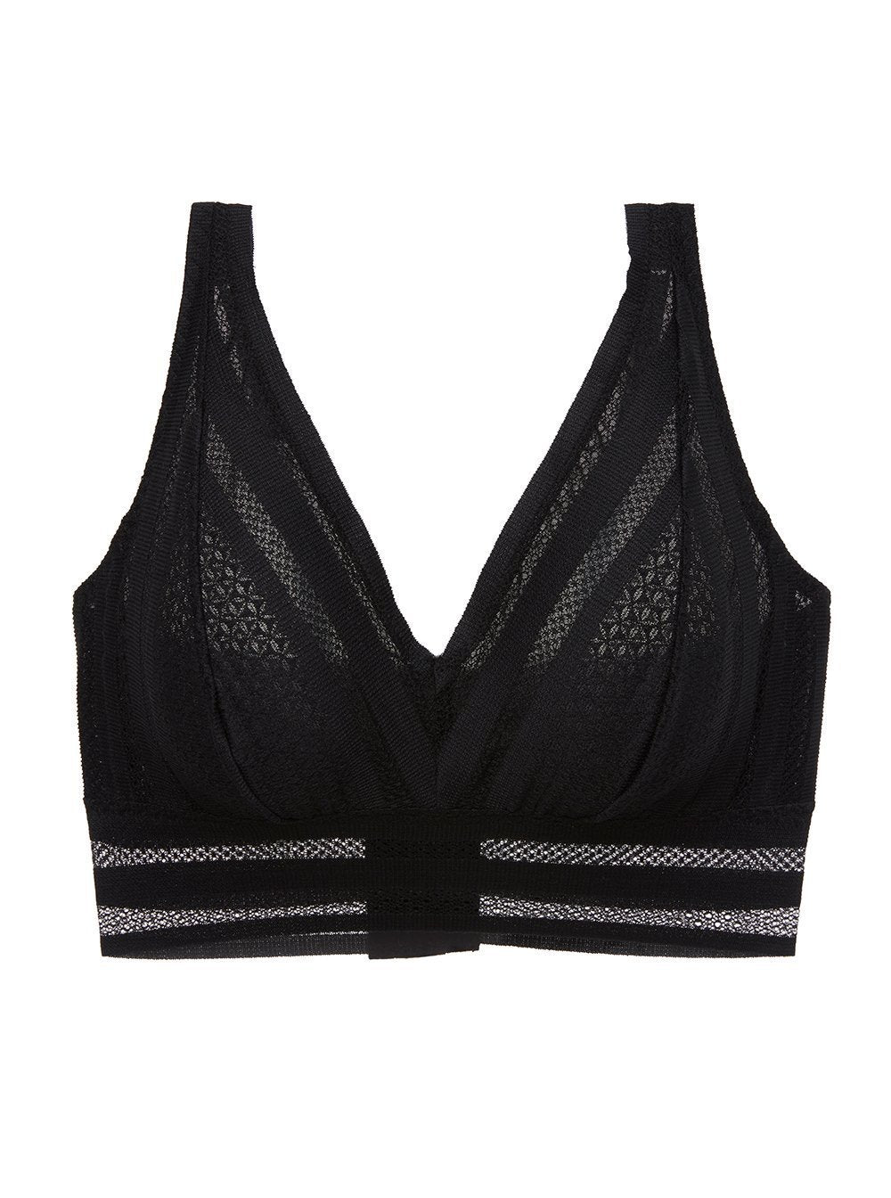 Schwarz Bralette - Wildflower Curvy Triangel-Bralette